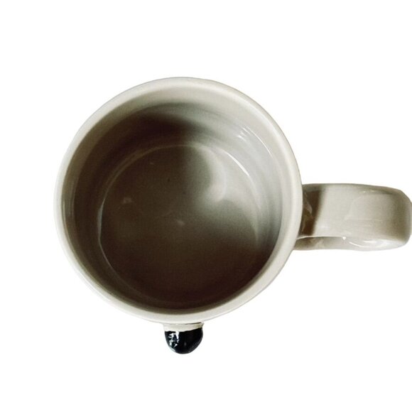 Mount Clemens Pottery Fox Face Mug Beige Ceramic Coffee Cup - Picture 2 of 6